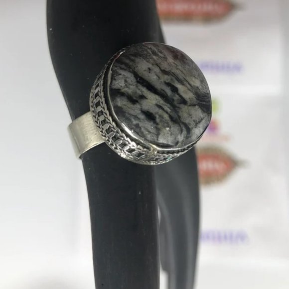 Afghan Stone Ring, Handmade Kuchi Ring, Statement Ring, Gift For Her - Picture 2 of 4